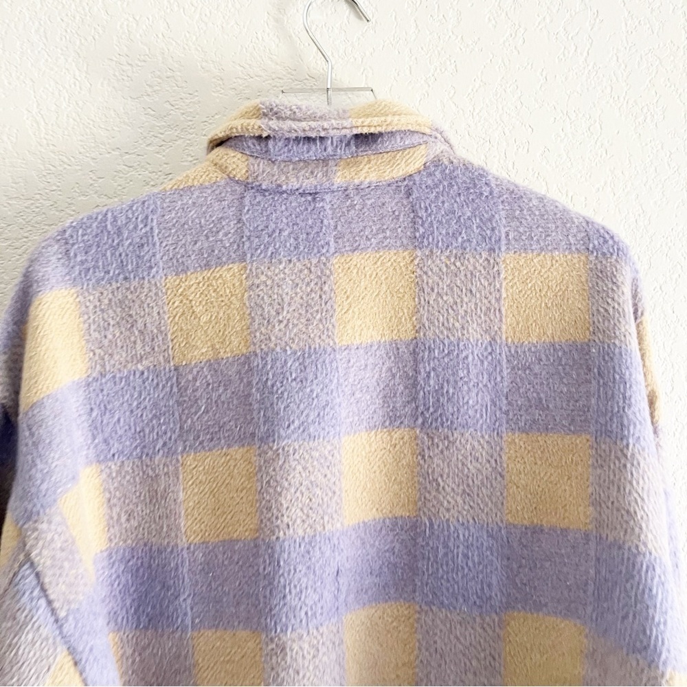 MISS SPARKLING Plaid Flannel Purple Shirt Jacket - Picture 12 of 13